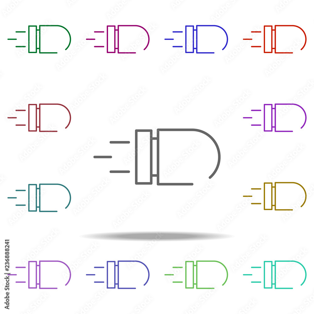 Poster bullet icon. elements of speedometer in multi color style icons. simple icon for websites, web desig
