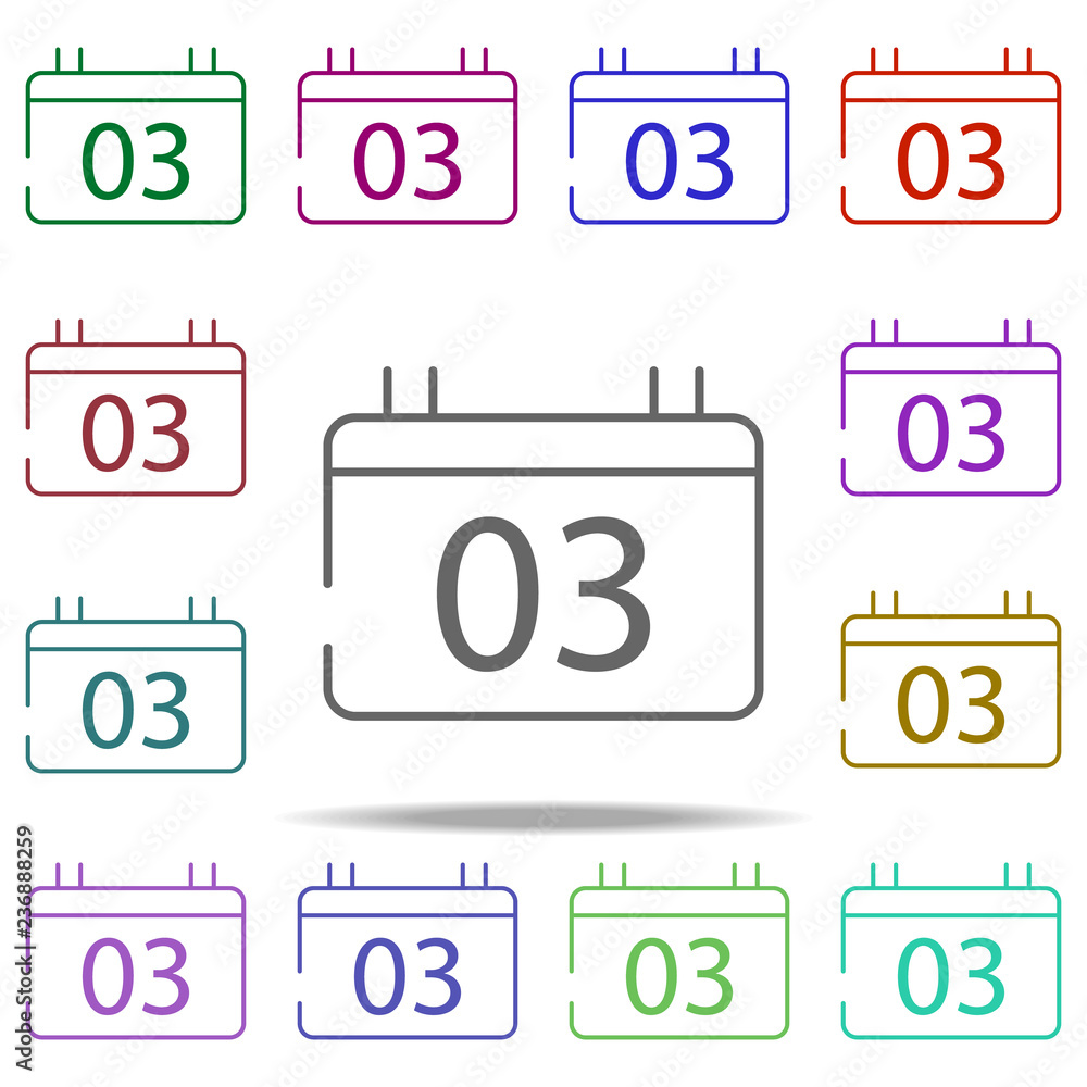 Poster calendar icon. elements of speedometer in multi color style icons. simple icon for websites, web des