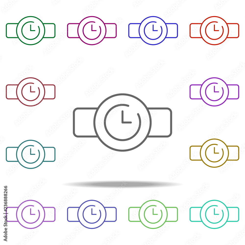Poster watch icon. elements of speedometer in multi color style icons. simple icon for websites, web design
