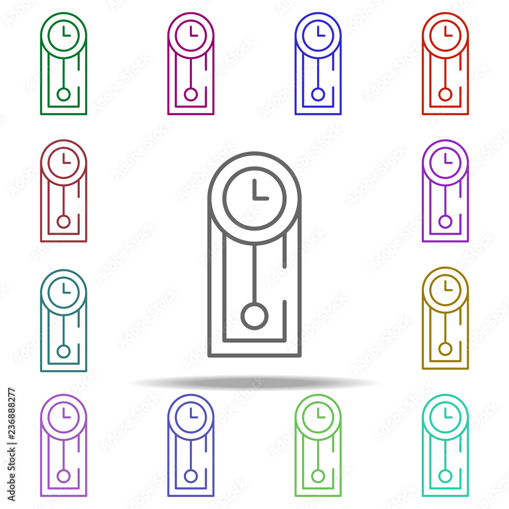 Aufkleber clock icon. elements of speedometer in multi color style icons. simple icon for websites, web design