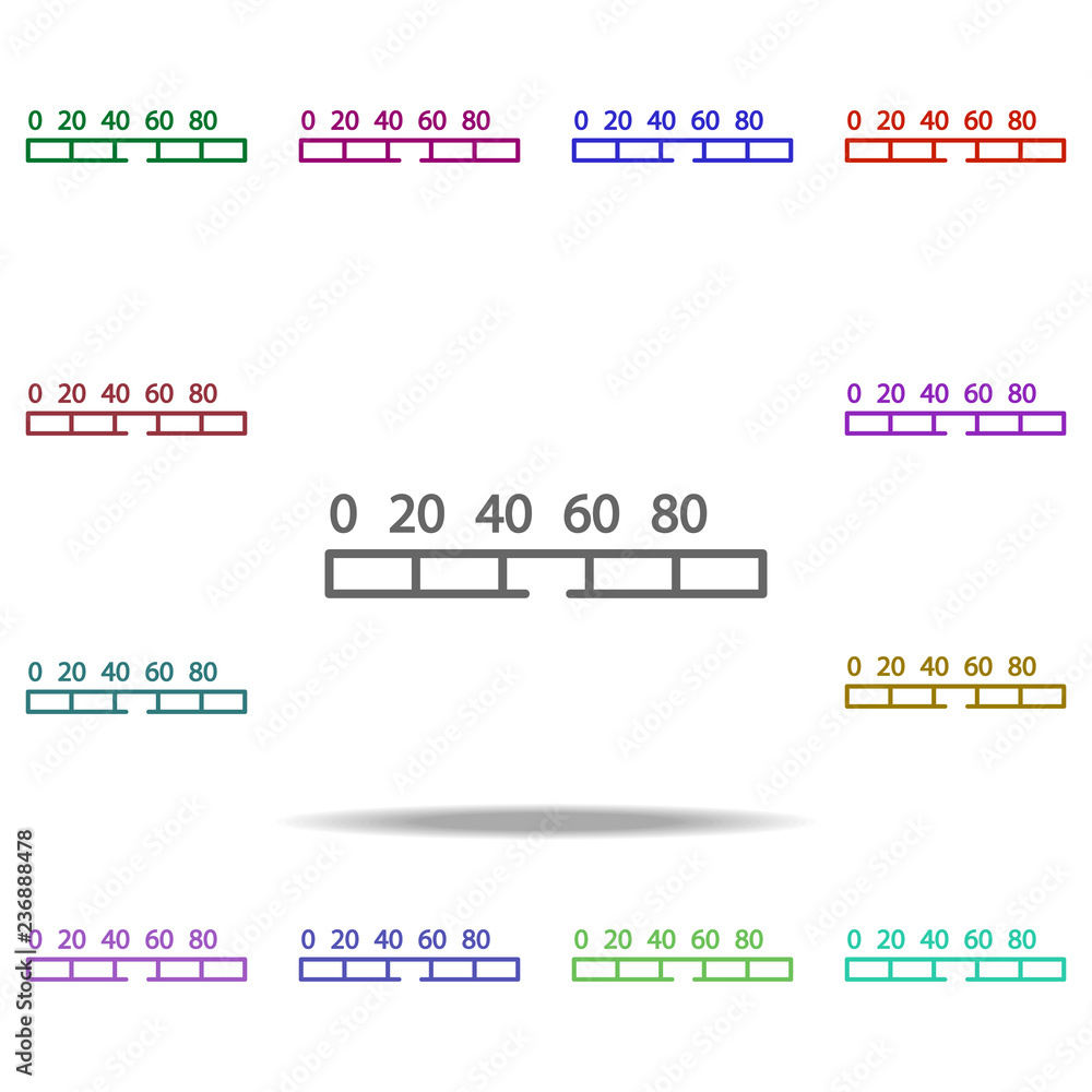 Poster speedometer in line icon. elements of speedometer in multi color style icons. simple icon for websit