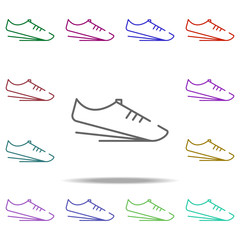 sneakers icon. Elements of speedometer in multi color style icons. Simple icon for websites, web design, mobile app, info graphics