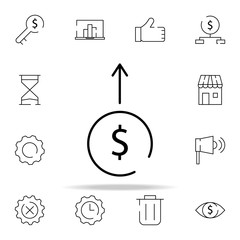 finance, increase icon. stratup icons universal set for web and mobile