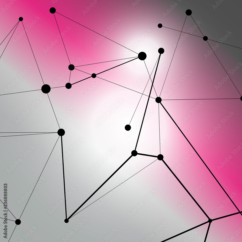 Poster Abstract connect dots and lines