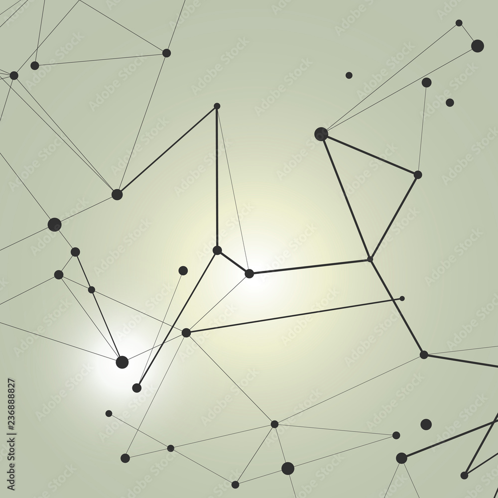 Poster Abstract connect dots and lines
