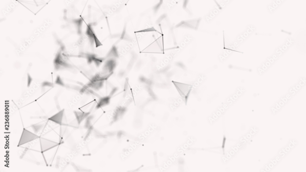 Poster big data visualization. science background. big data complex with compounds. lines plexus. digital p