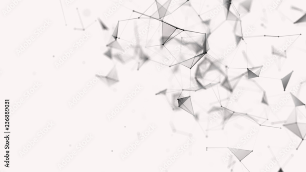 Poster big data visualization. science background. big data complex with compounds. lines plexus. digital p