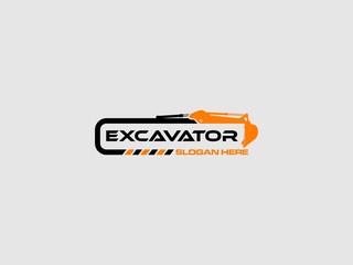 Fototapeta na wymiar logo excavator design inspiration. can be for logos of real estate, construction, industry and others