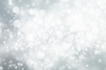 Fototapeta na wymiar white blur abstract background. bokeh christmas blurred beautiful shiny Christmas lights. Snow background.