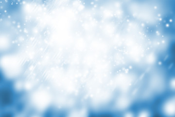 white circle on blue blur abstract background. bokeh Christmas blurred beautiful shiny Christmas lights