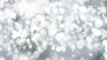 white blur abstract background. bokeh christmas blurred beautiful shiny Christmas lights. Snow background.