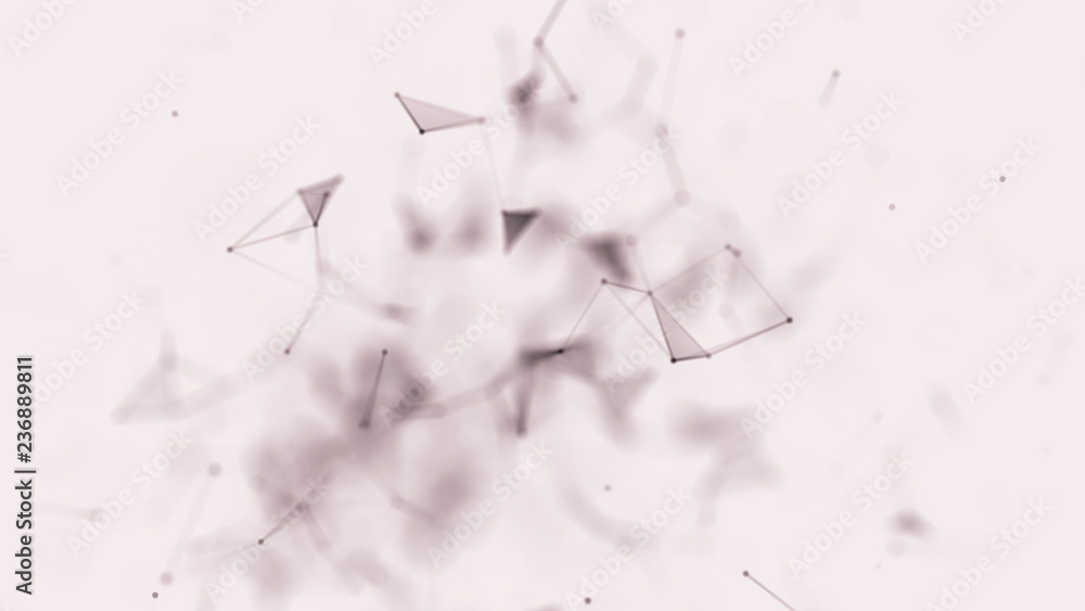 Poster big data visualization. science background. big data complex with compounds. lines plexus. digital p