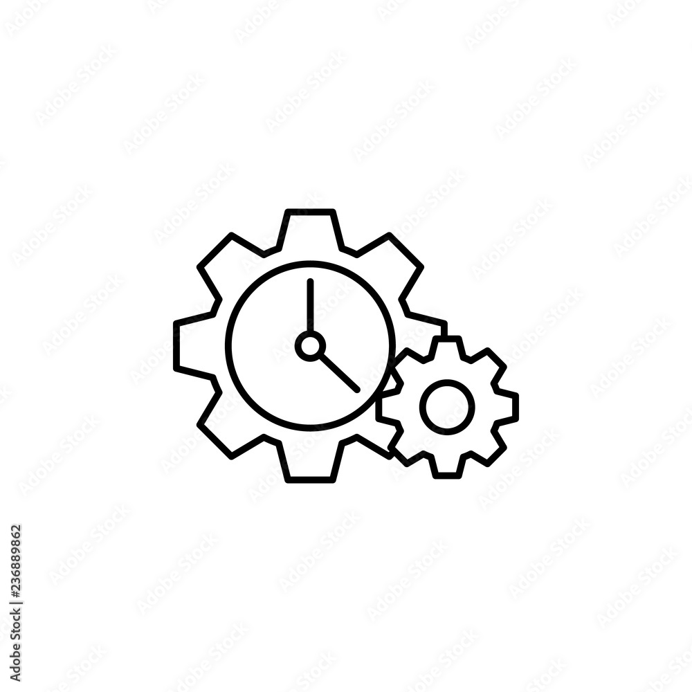 Poster time optimization icon. element of business icon. premium quality graphic design icon. signs and sym