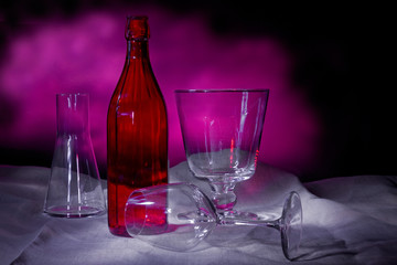 Bicchiere - Calice - bottiglia - tavola - avvenimento