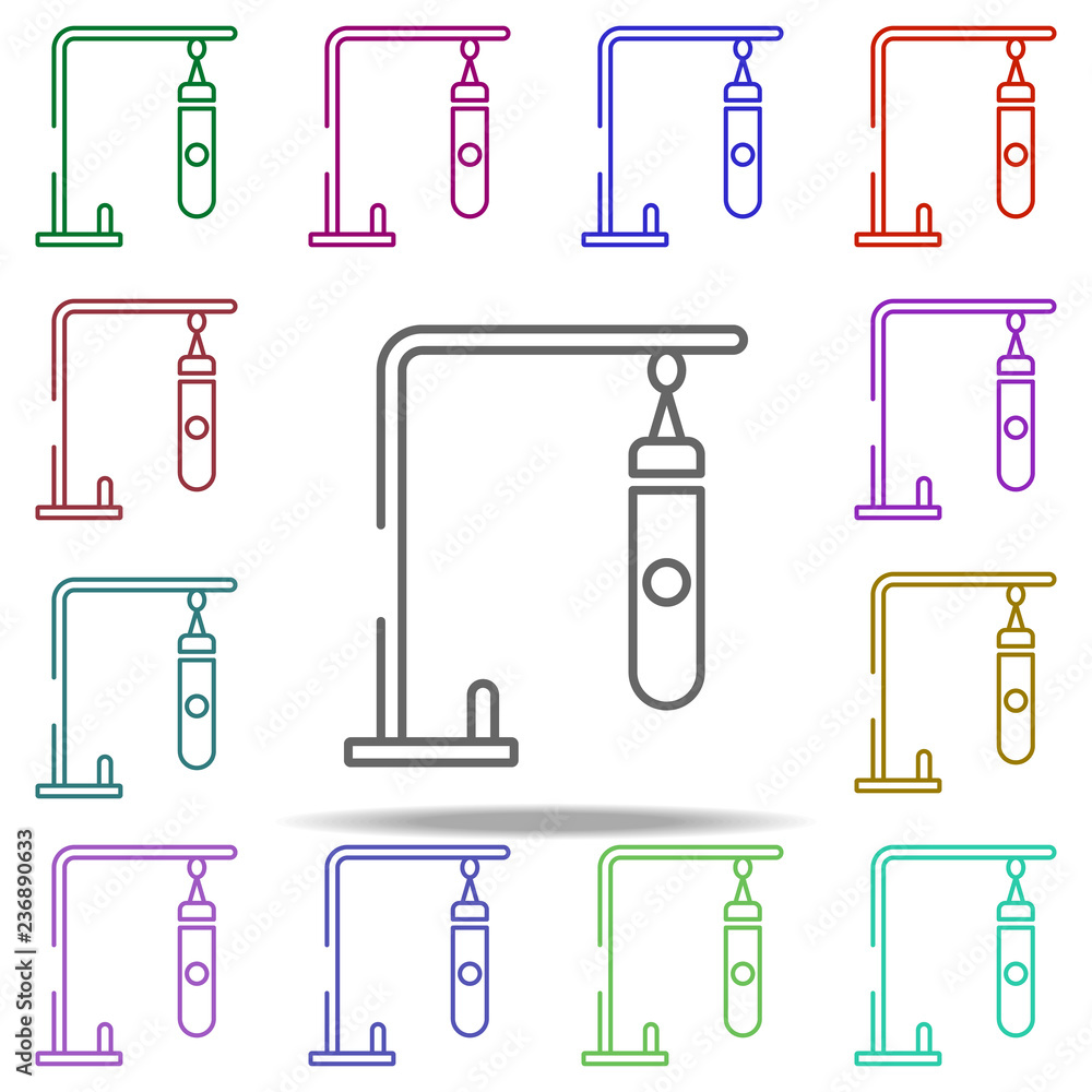 Poster bag, punch icon. elements of gym in multi color style icons. simple icon for websites, web design, m