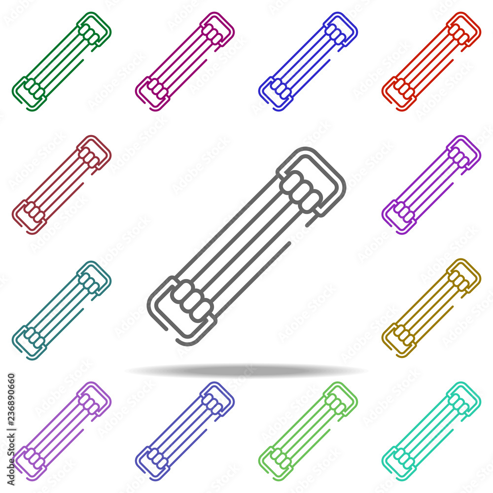Poster band, resistance icon. elements of gym in multi color style icons. simple icon for websites, web des