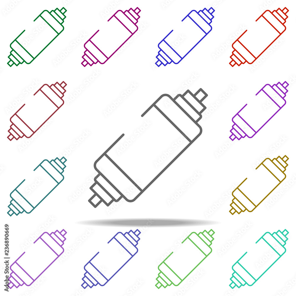 Poster bar, tricep icon. elements of gym in multi color style icons. simple icon for websites, web design, 