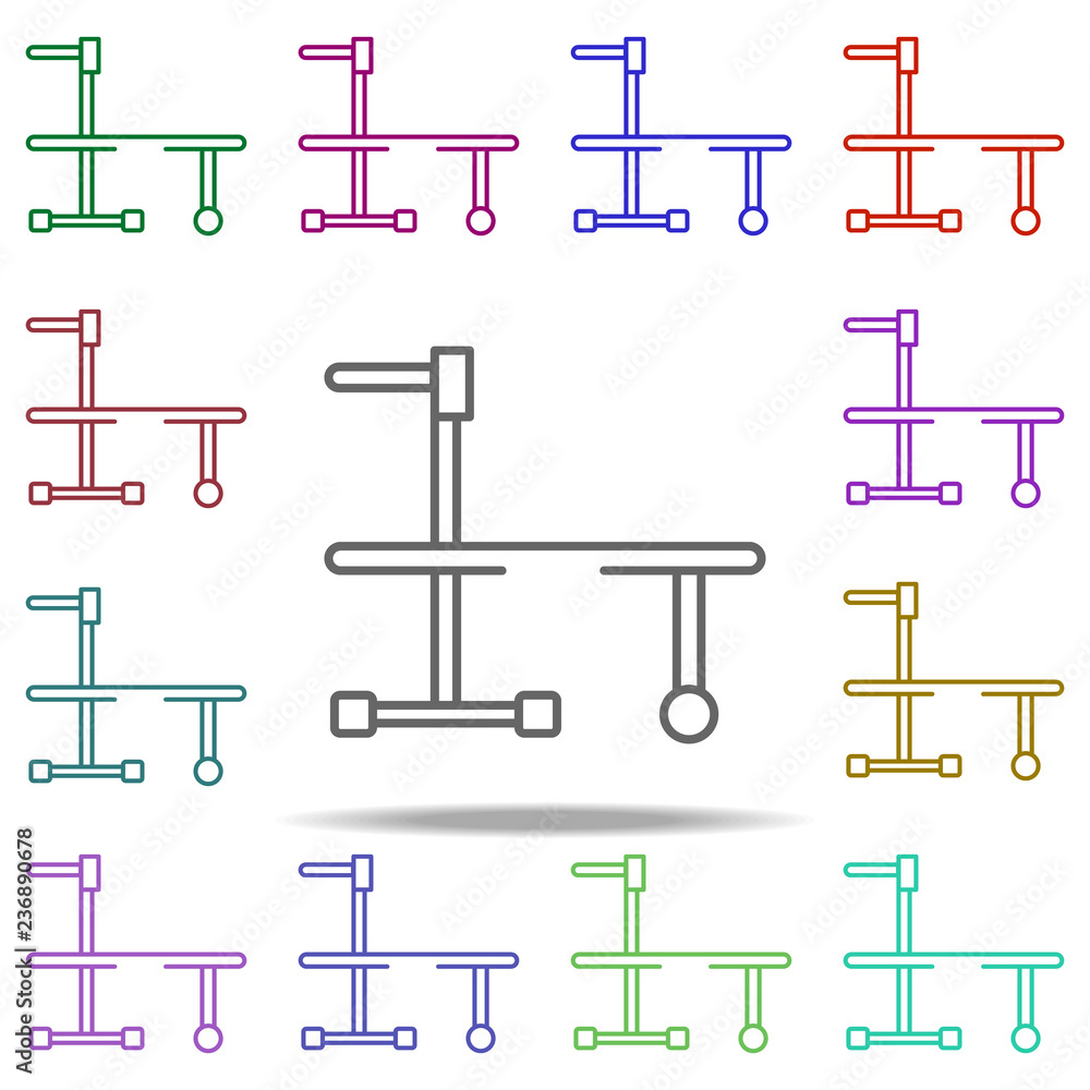 Poster bench, weight icon. elements of gym in multi color style icons. simple icon for websites, web design