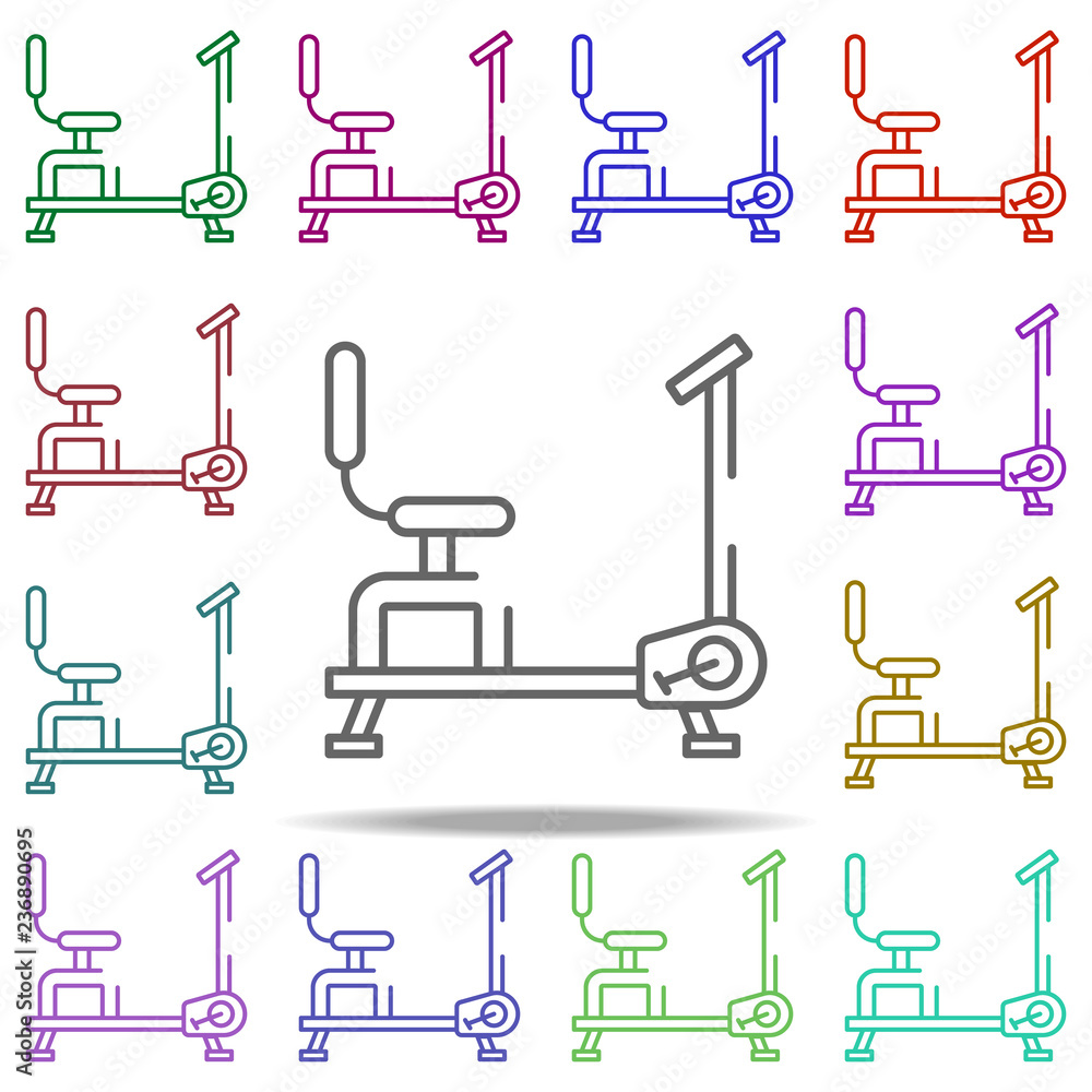 Poster bike, exercise icon. elements of gym in multi color style icons. simple icon for websites, web desig