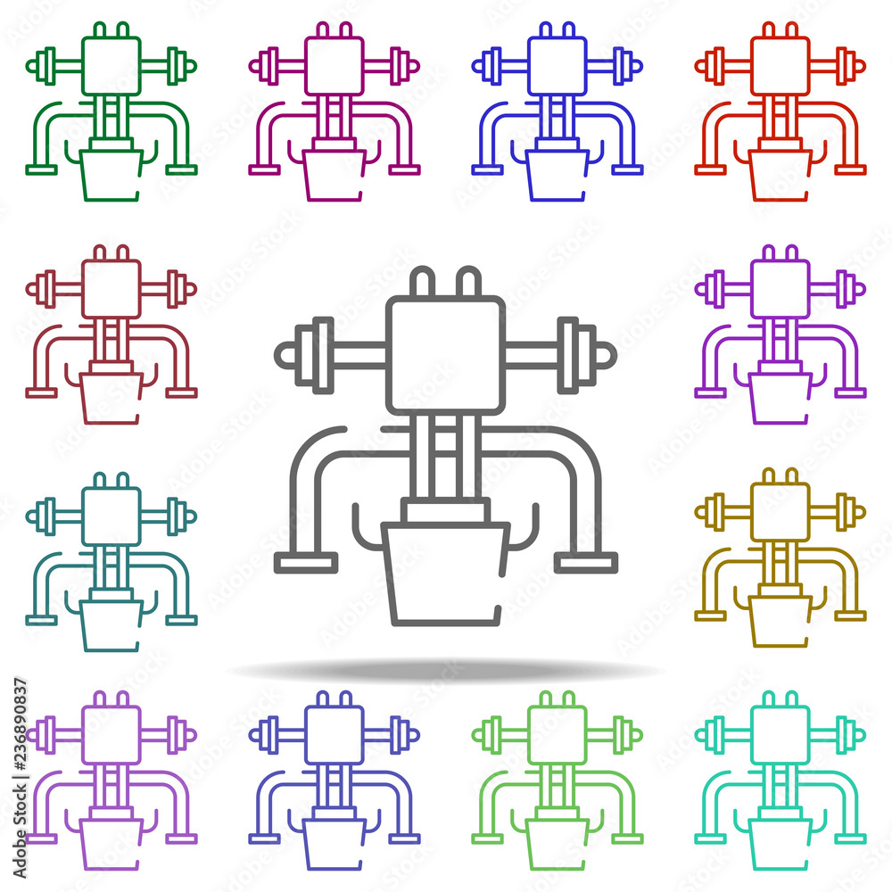 Aufkleber leg, press icon. elements of gym in multi color style icons. simple icon for websites, web design, m