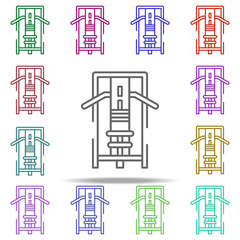 Obraz premium lat, machine icon. Elements of gym in multi color style icons. Simple icon for websites, web design, mobile app, info graphics