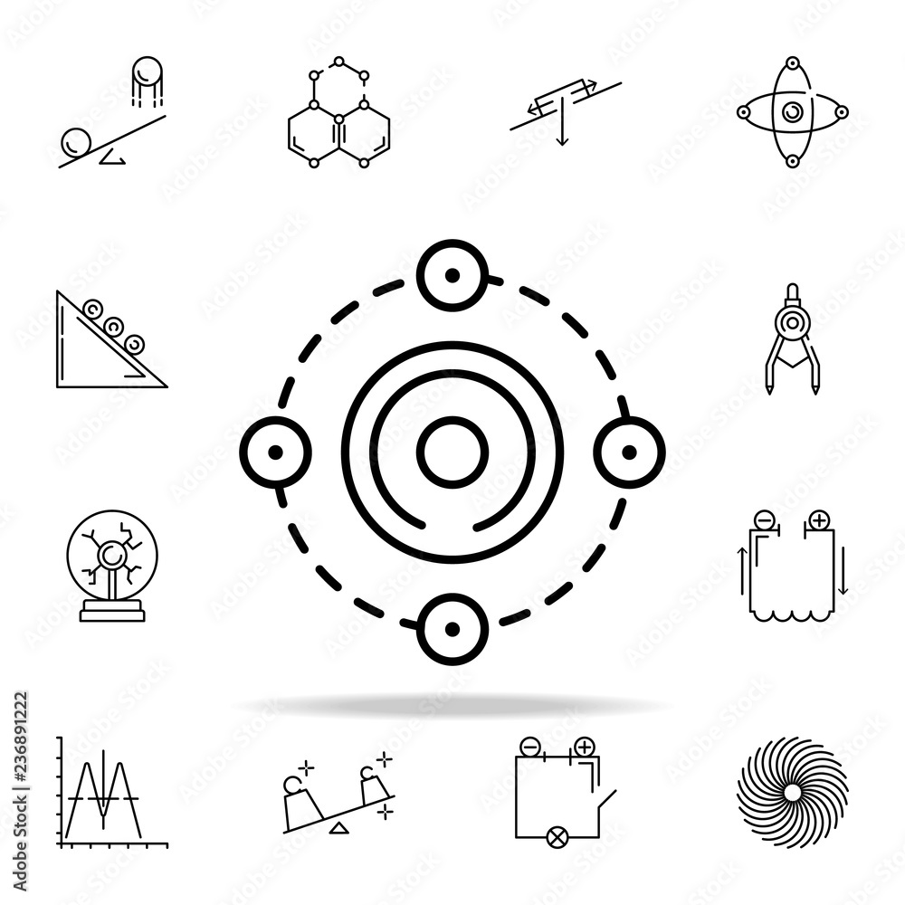Poster vortex icon. physics icons universal set for web and mobile