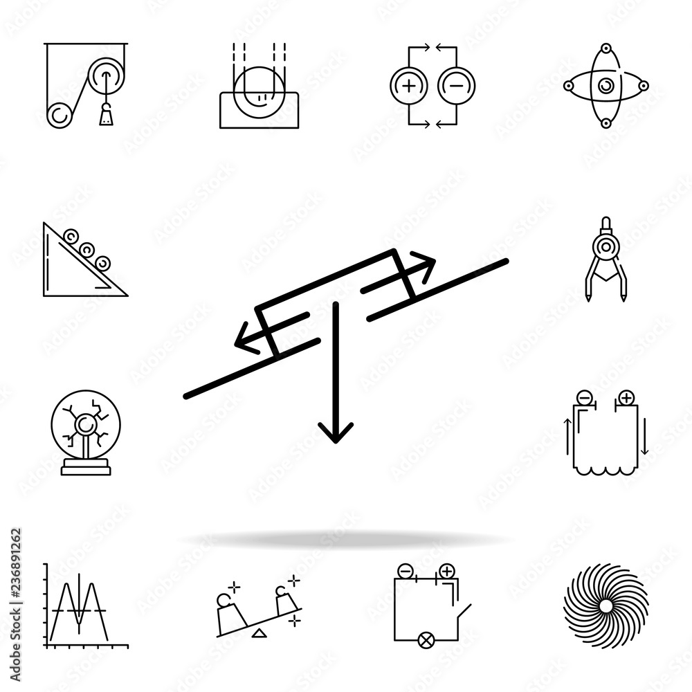 Poster gravity icon. physics icons universal set for web and mobile
