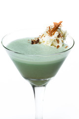 grasshopper cocktail over white