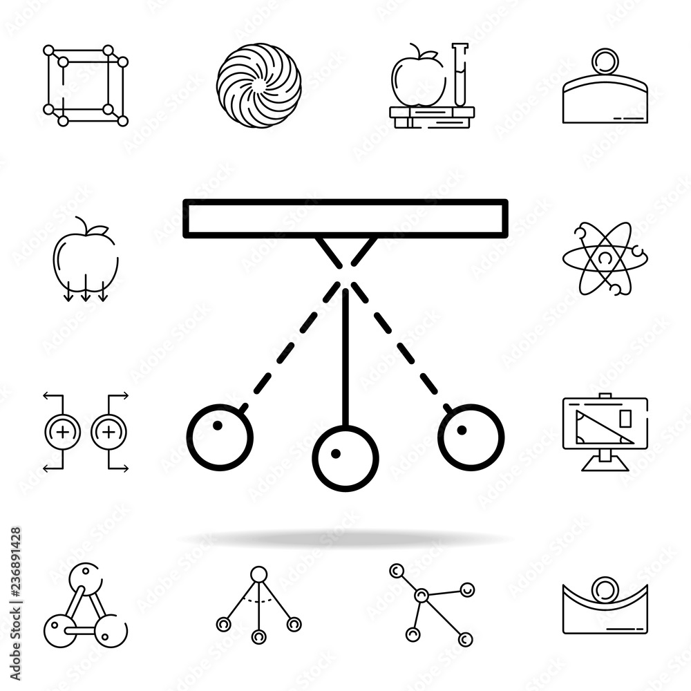 Aufkleber pendulum icon. physics icons universal set for web and mobile