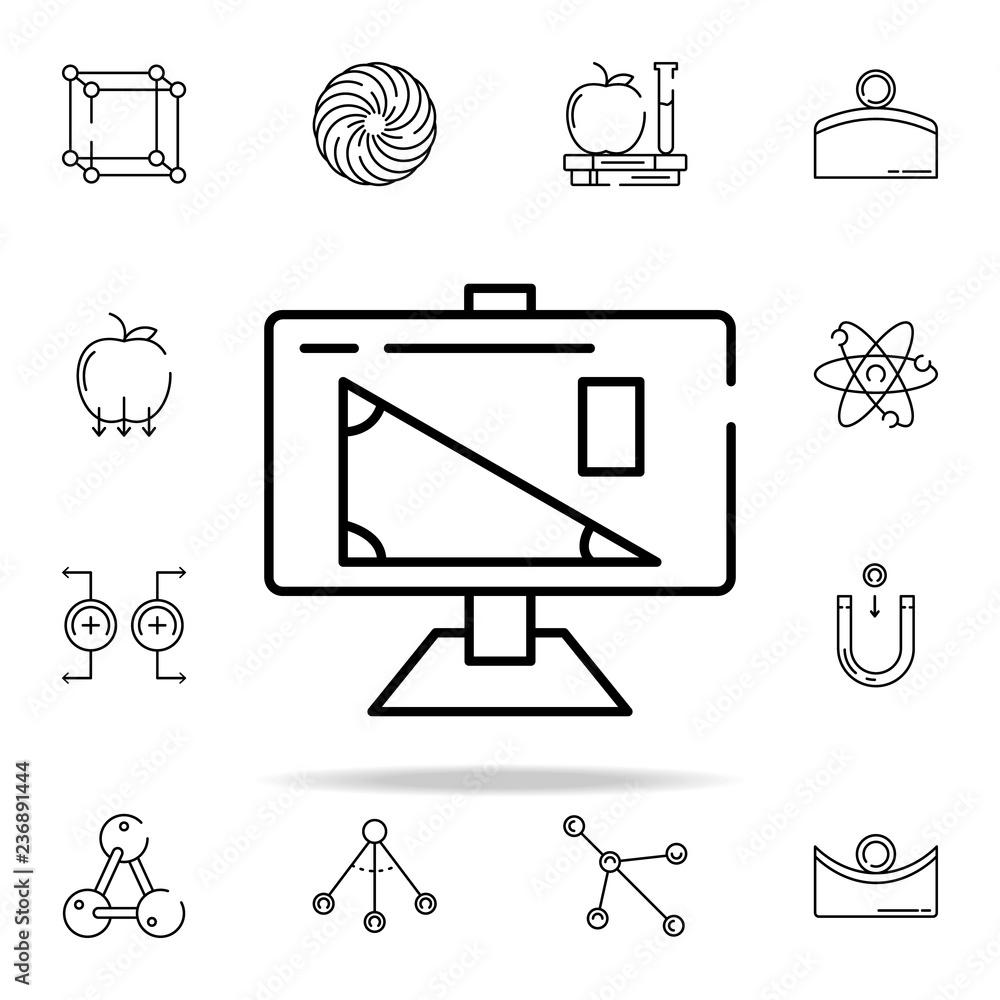 Poster geometry icon. physics icons universal set for web and mobile