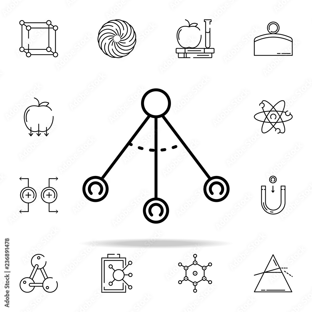 Poster oscillation icon. physics icons universal set for web and mobile