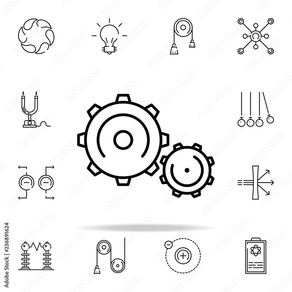 Poster mechanism icon. physics icons universal set for web and mobile