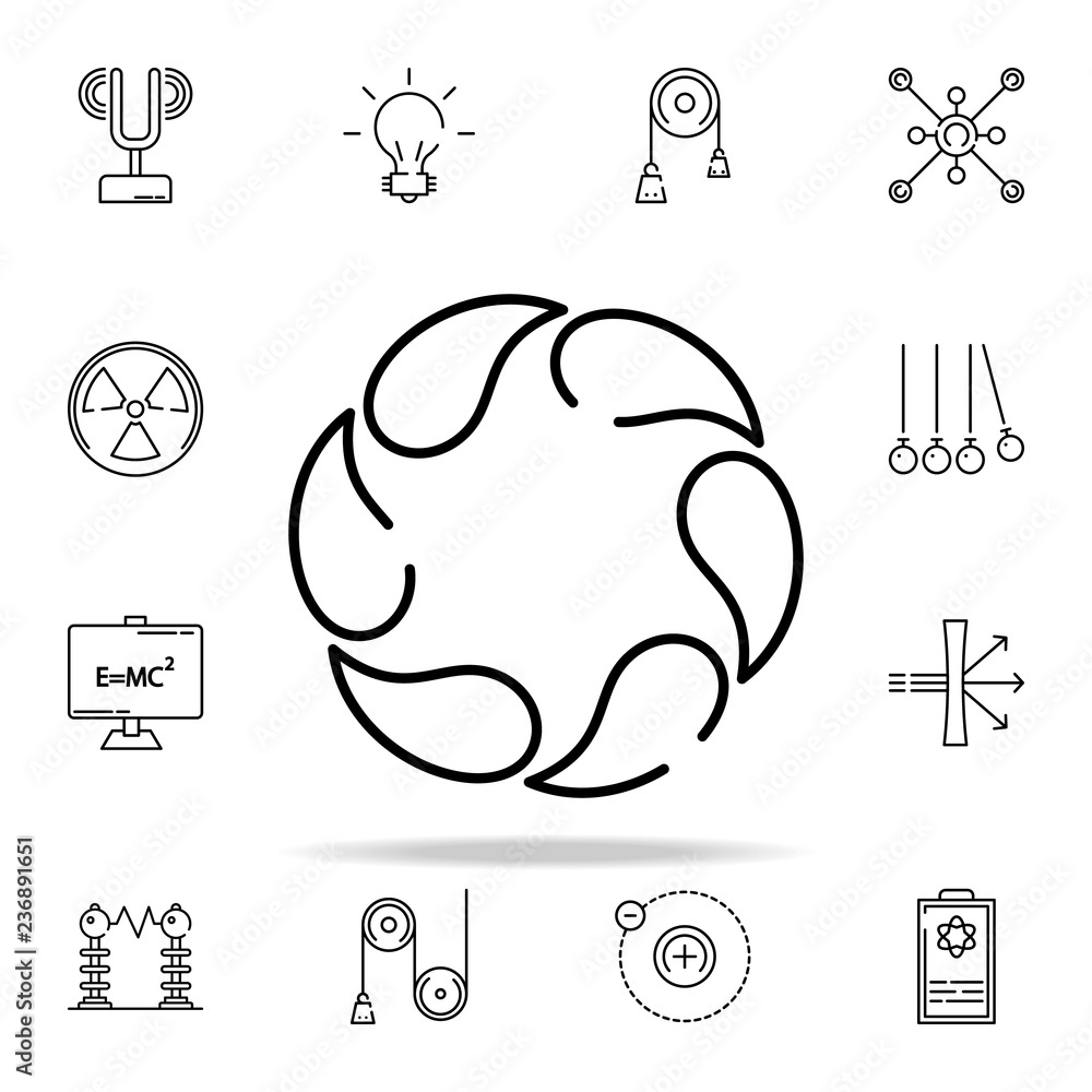 Poster vortex icon. physics icons universal set for web and mobile