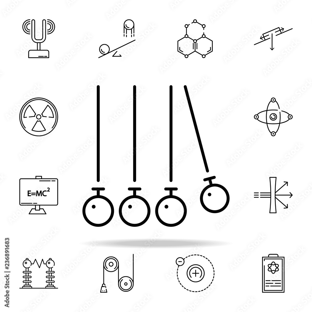 Aufkleber momentum icon. physics icons universal set for web and mobile
