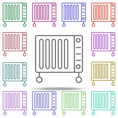 electric heater icon. Elements of water, boiler, thermos, gas, solar in multi color style icons. Simple icon for websites, web design, mobile app, info graphics