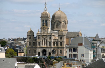 Fototapeta na wymiar Ville de Granville, église Saint-Paul, département de la Manche, France