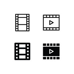 Film Strip Icon Logo Vector Symbol. Movie Icon