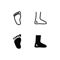Foot Icon Logo Vector Symbol