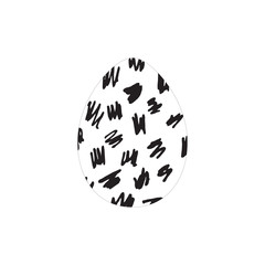 Hand drawn ink eggs for Easter greeting card, vintage design