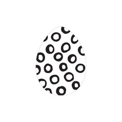 Hand drawn ink eggs for Easter greeting card, vintage design