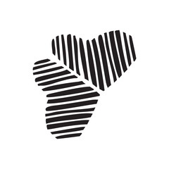 Hand drawn romantic doodle hearts for Valentines Day