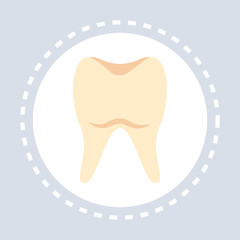 tooth icon healthcare medical service logo medicine and health symbol concept flat