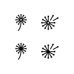 Dandelion Icon Logo Vector Symbol
