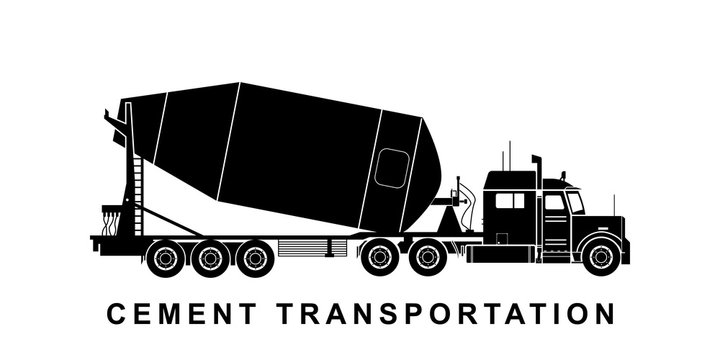 Detailed cement truck illustration