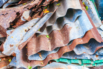 The pile zinc metal sheets for recycling