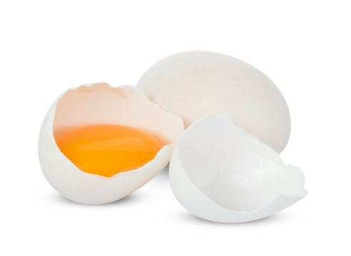 Duck egg isolated on white background.
