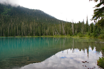 Lower Joffre Lake in Joffre Lakes Provincial Park, British Columbia, Canada.