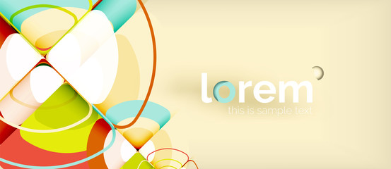 Circles and triangles geometric abstract background. Trendy abstract layout template for business or technology presentation or web brochure cover, wallpaper