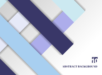 Template abstract geometric blue color tone background with square frames.