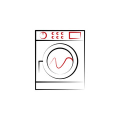 lauderette, machine, washer 2 colored line icon. Simple colored element illustration. lauderette, machine, washer outline symbol design from laundry and dry set